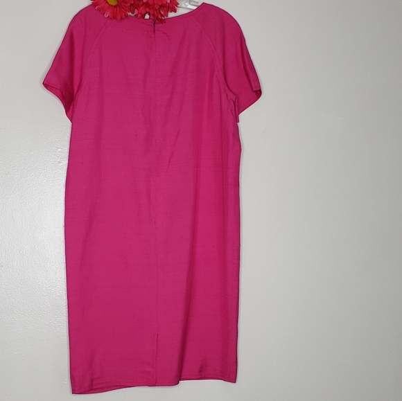 40" BUST  Vintage Tom and Linda Platt Designer Luxury Dress 60s Pink Summer - Picture 9 of 16